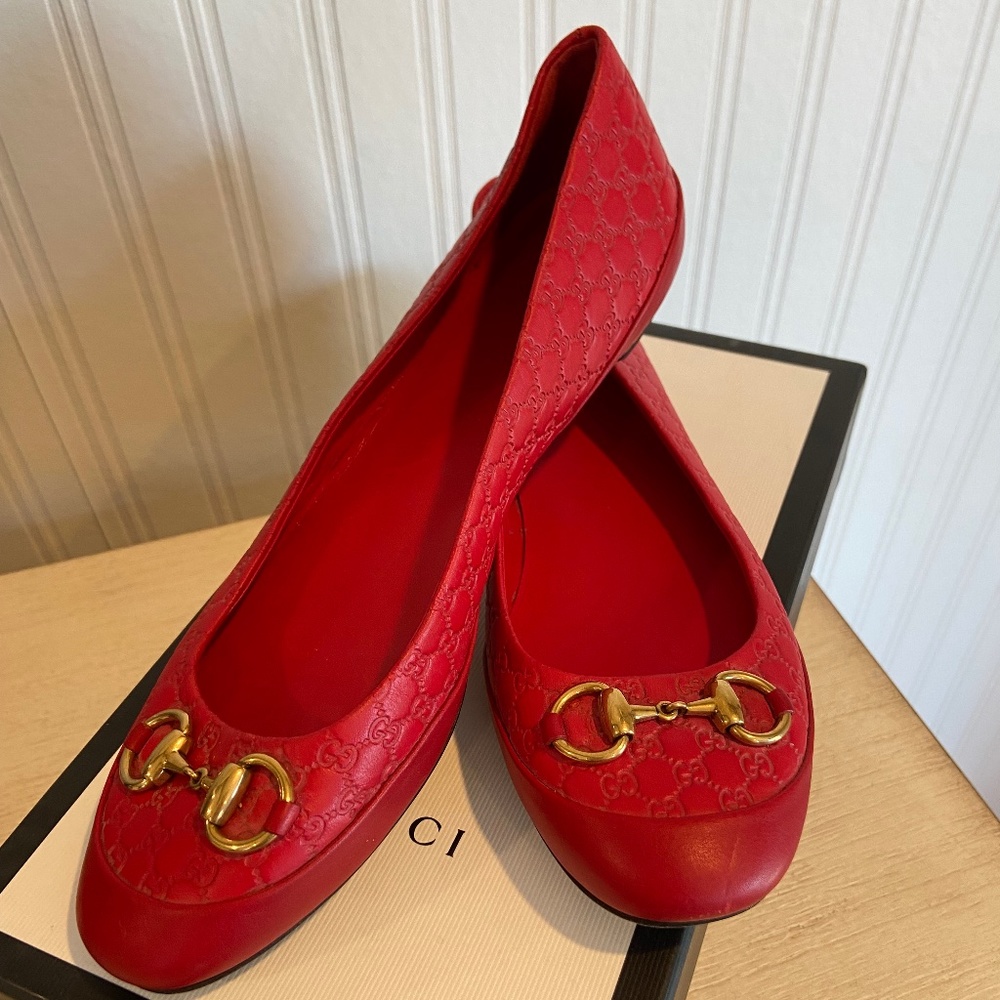 Gucci red loafers